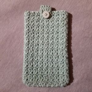 Crochet Purse Pouch in Mint Green For Loose Notions, School Supplies, Tampons...